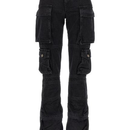 The Attico Black Cotton Cargo Pants