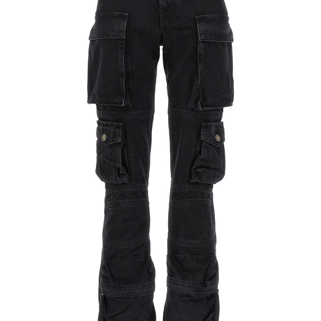 The Attico Black Cotton Cargo Pants
