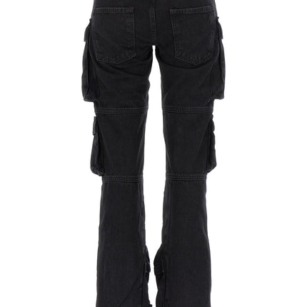 The Attico Black Cotton Cargo Pants