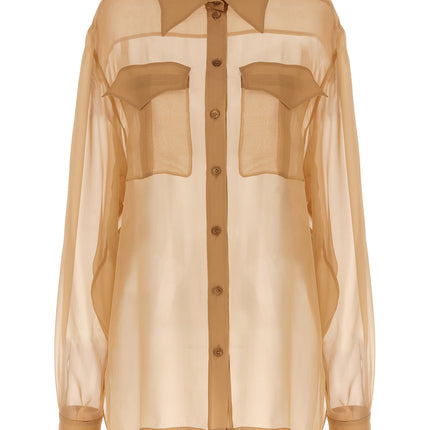 Alberta Ferretti Beige Silk Blouse