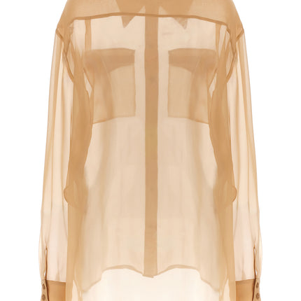 Alberta Ferretti Beige Silk Blouse