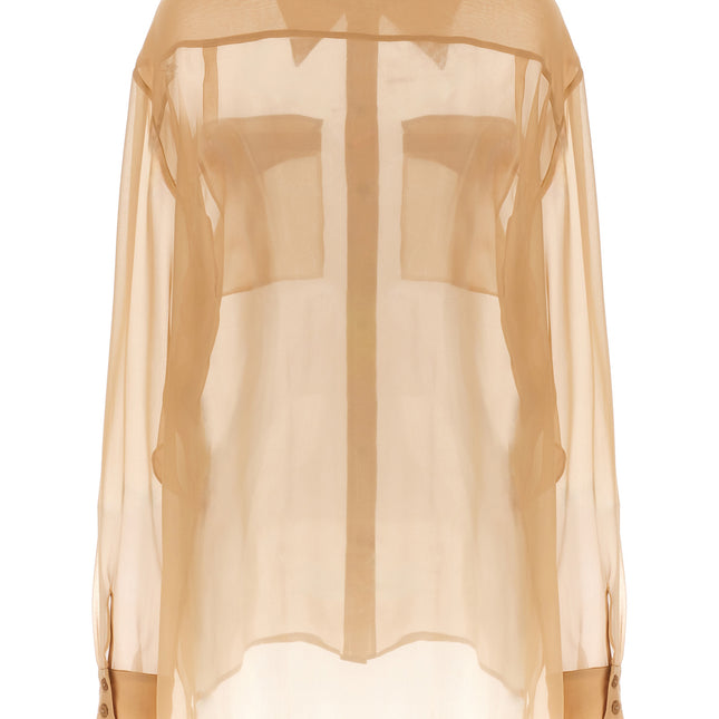 Alberta Ferretti Beige Silk Blouse