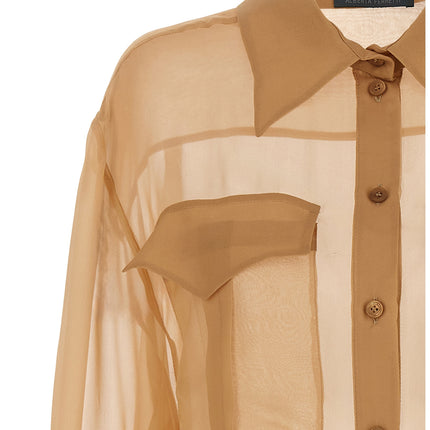Alberta Ferretti Beige Silk Blouse