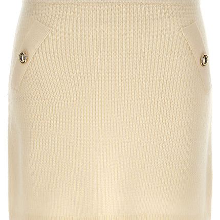 Michael Kors White Wool Long Skirt