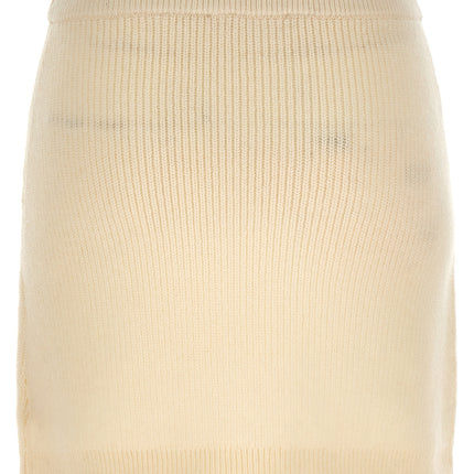 Michael Kors White Wool Long Skirt