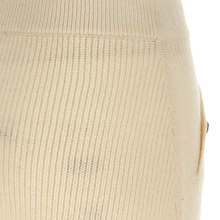 Michael Kors White Wool Long Skirt