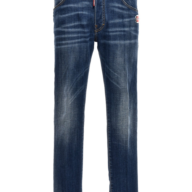 Dsquared² Blue Cotton Relaxed Fit Jeans