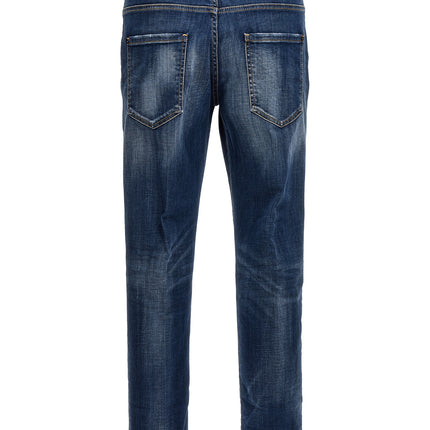 Dsquared² Blue Cotton Relaxed Fit Jeans
