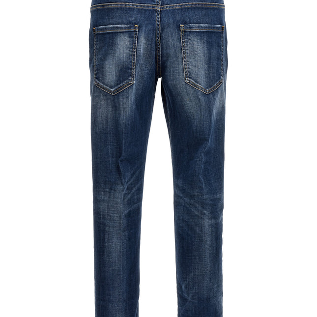 Dsquared² Blue Cotton Relaxed Fit Jeans