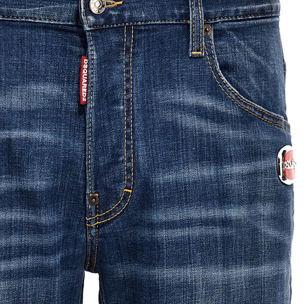 Dsquared² Blue Cotton Relaxed Fit Jeans