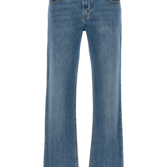 Stella McCartney Blue Cotton Cropped Jeans