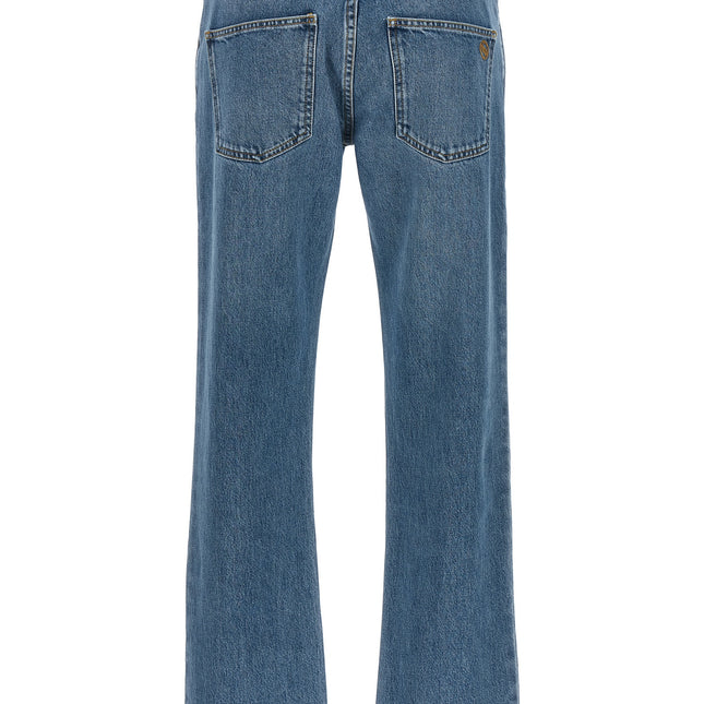 Stella McCartney Blue Cotton Cropped Jeans