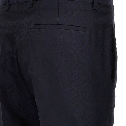 Etro Blue Cotton Dress Pants