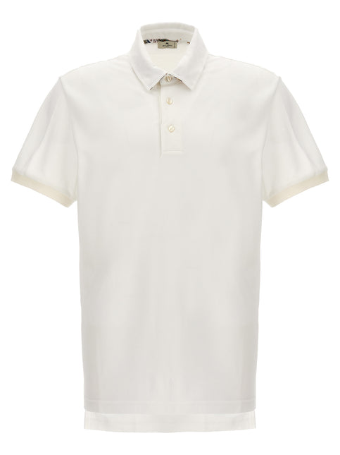 Etro White Cotton Polo Shirt
