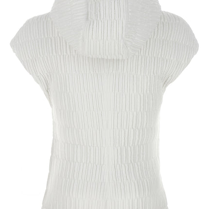 Ferragamo White Polyamide Sleeveless Jacket