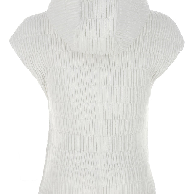 Ferragamo White Polyamide Sleeveless Jacket