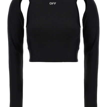 Off-White Black Polyamide Long Sleeve T-Shirt