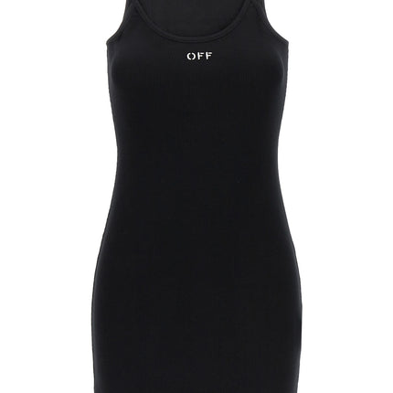 Off-White Black Cotton Short Dress