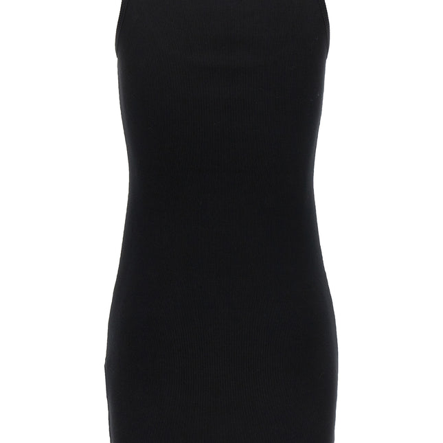 Off-White Black Cotton Short Dress