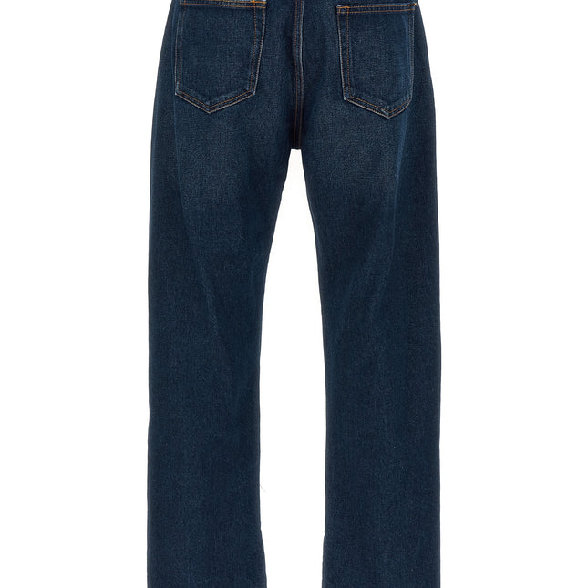 Off-White Blue Cotton Jeans Denim