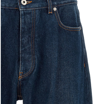 Off-White Blue Cotton Jeans Denim