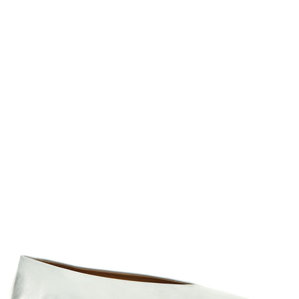 Marsell Silver Calfskin Ballet Flats