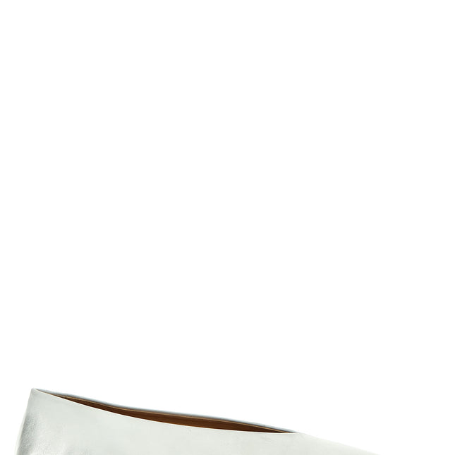 Marsell Silver Calfskin Ballet Flats