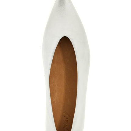 Marsell Silver Calfskin Ballet Flats