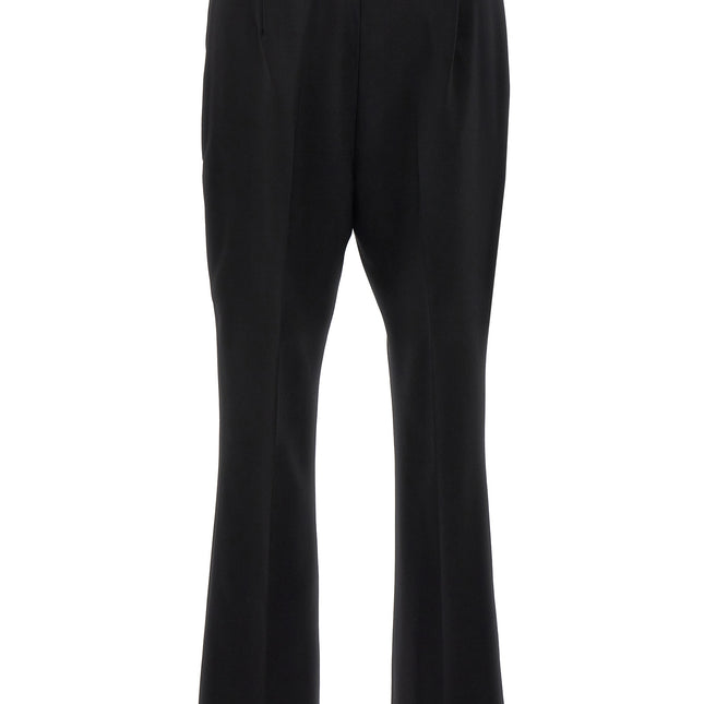 Max Mara Black Virgin Wool Cropped Pants