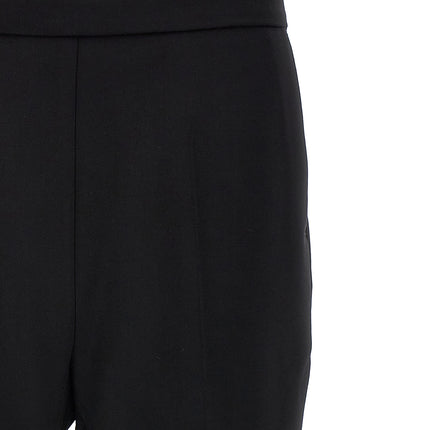 Max Mara Black Virgin Wool Cropped Pants