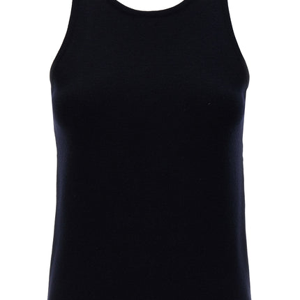 Max Mara Blue Virgin Wool Tank Tops