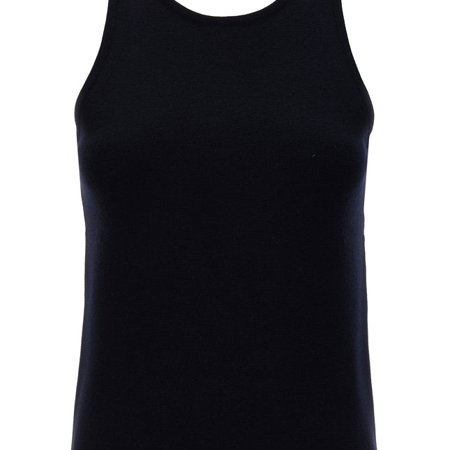 Max Mara Blue Virgin Wool Tank Tops