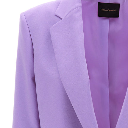 The Andamane Purple Polyester Blazer