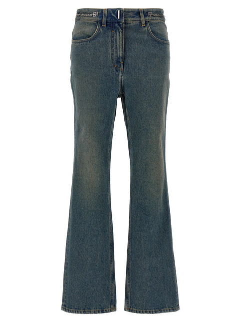 Givenchy Blue Cotton Bootcut Jeans