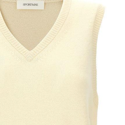 Sportmax Bicolor Wool Sleeveless Jacket