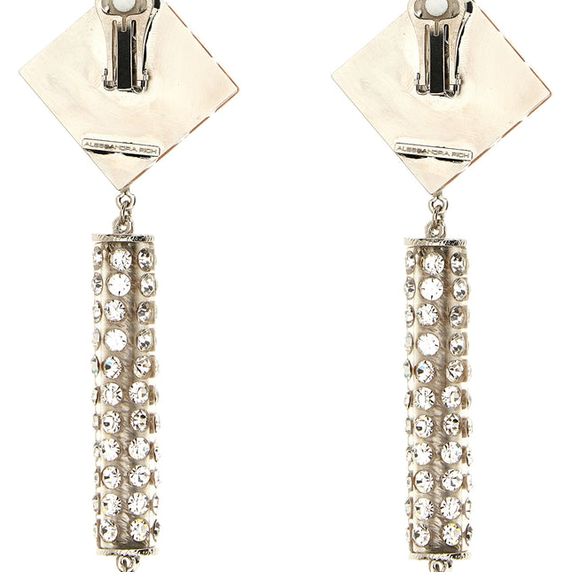 Alessandra Rich Silver Plastic Earrings