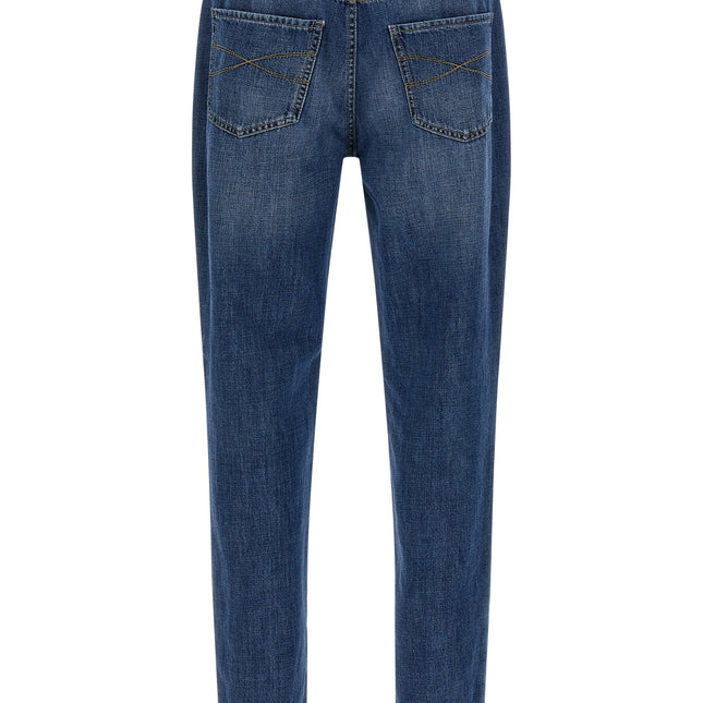 Brunello Cucinelli Blue Cotton Jeans Denim