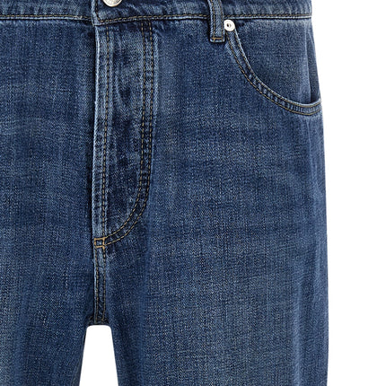 Brunello Cucinelli Blue Cotton Jeans Denim