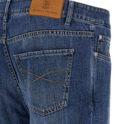 Brunello Cucinelli Blue Cotton Jeans Denim