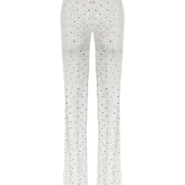 Alessandra Rich White Polyamide Leggings
