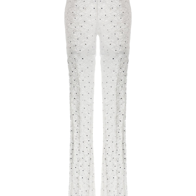 Alessandra Rich White Polyamide Leggings