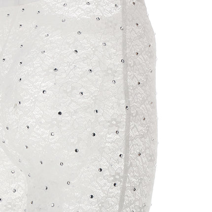Alessandra Rich White Polyamide Leggings