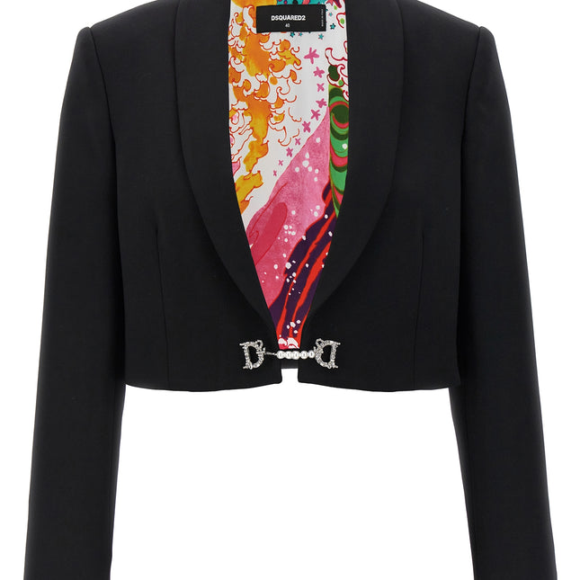 Dsquared² Black Polyester Full-Length Jacket