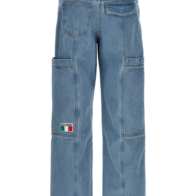 GCDS Blue Cotton Jeans Denim