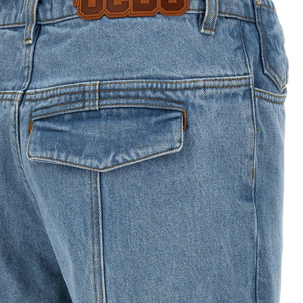 GCDS Blue Cotton Jeans Denim