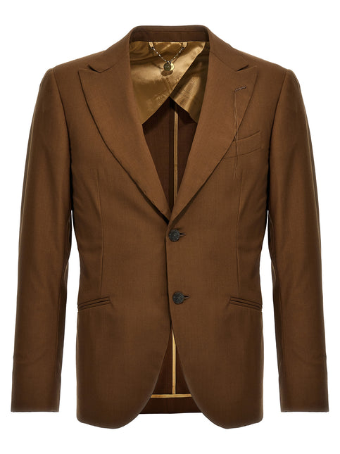 MAURIZIO MIRI Brown Wool Blazer