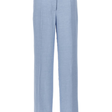 P.A.R.O.S.H. Blue Viscose Casual Pants