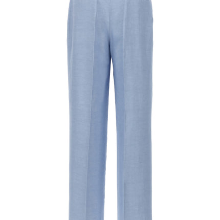 P.A.R.O.S.H. Blue Viscose Casual Pants