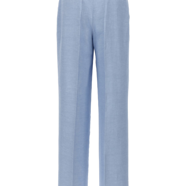 P.A.R.O.S.H. Blue Viscose Casual Pants