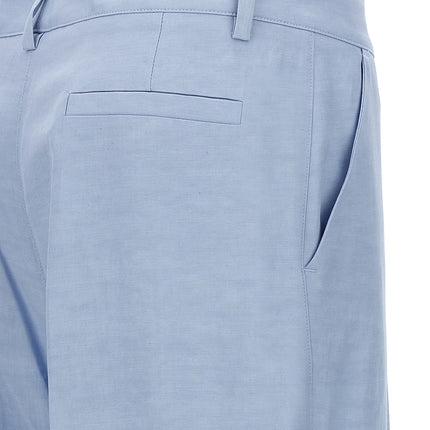 P.A.R.O.S.H. Blue Viscose Casual Pants